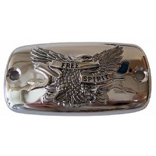 Chrome Master Cylinder Covers with "FREE SPIRIT" Eagles